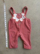 Vintage Baby Romper Smiling Flower Gingham Approx 12mo