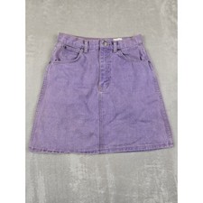 Vintage Calvin Klein Denim Skirt Youth Girls 14 Purple Made in USA Read