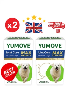 x2 Pack YuMOVE Senior Dog MAX Strength Joint Supplement - 240 Tablets