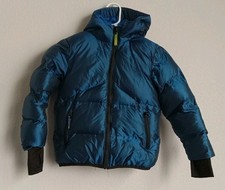 Champion Boys Hooded Puffer Jacket Coat Blue Size XS 4/5