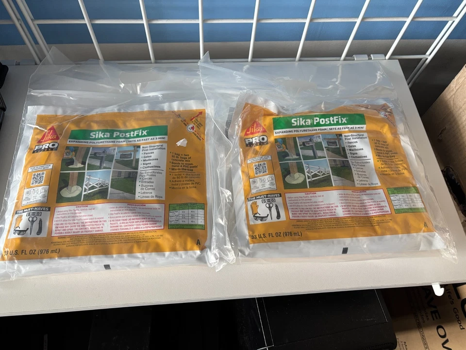 Lot of 2, 2 Lb Postfix Fence Post Mix Mix-in-the-bag Expanding Foam Supporting - Image 2 of 4