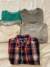Boys Shirts Lot of 5 Size 12/14 Gap , Tomy Hilfiger, Nike , Adidas