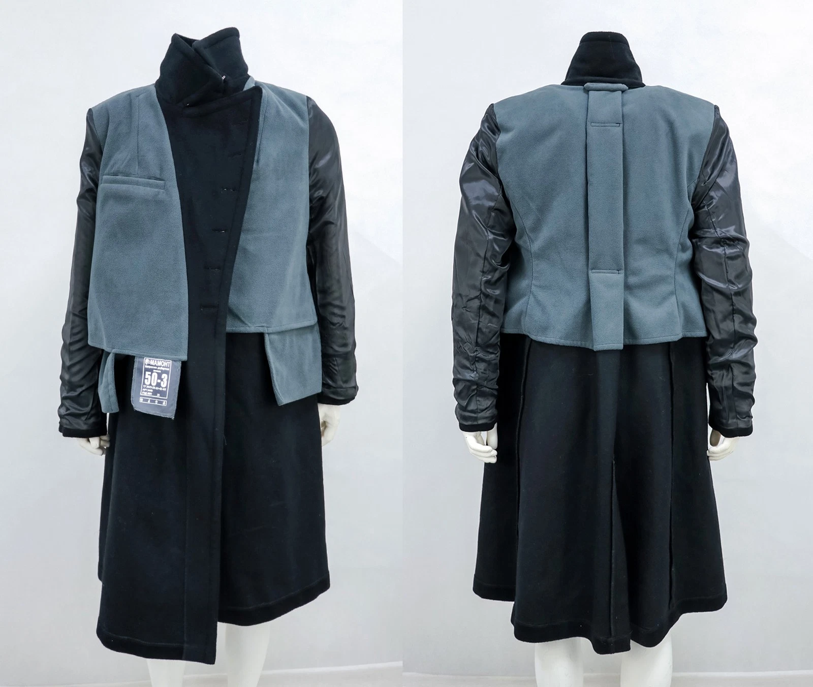 Cold Resistant Replica Soviet Navy M69 Winter Black 12-Button Woolen Overcoat image 4
