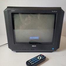 RCA 14F514T TruFlat 14" CRT TV w/ Remote Tested Working Retro Gaming Composite