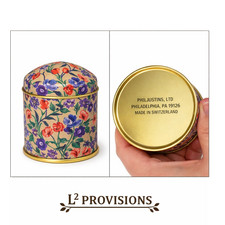 PHIL JUSTINS LTD Floral Round Tin With Lid Made in Switzerland Multicolor