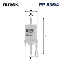 Filtron Kraftstofffilter Pp 836/4 Leitungsfilter FüR Vw Seat Audi Skoda Golf 1K1