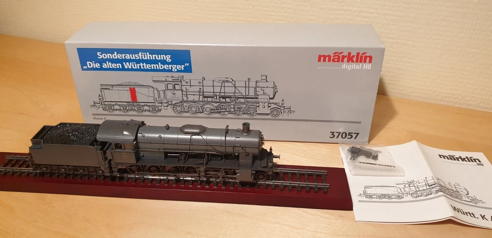 Märklin H0 Dampflok Klasse K, 37057, Sondermodell, gealtert, Rauchsatz, neuwert.