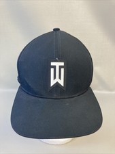 Nike Tiger Woods TW Hat Cap Fitted Mens Black Dri-FIT ADV Classic99 M/L Golf EUC