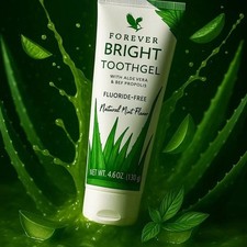 3 packs :Forever Bright Aloe Vera Toothgel, Fluoride Free Mint Toothpaste