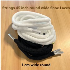 Thick Rope Shoe Laces Fat Round Shoelaces 1 cm wide Replacement for Sneakers
