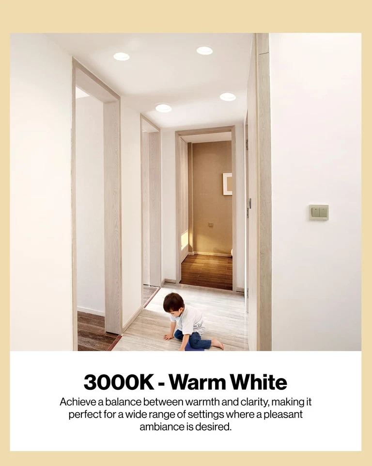 6 Pack BR30 LED Recessed Light Bulbs, 11W 3000K Dimmable, E26 Base, UL Certified - Image 3 of 4