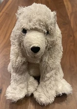 BBC Earth Stuffed Polar Snow Bear Large CREAM 12” Sitting Animal Plush HTF READ!