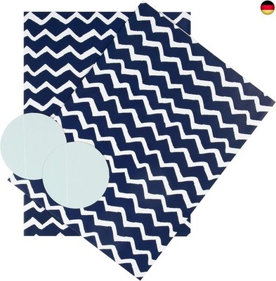 Hallmark Geschenkpapier und Anhänger für jeden Anlass, Zick-Zack-Design, Blau u
