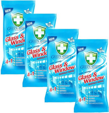 Image of Green Shield Glass and Window Surface Wipes 4 Packs of 70 = 280