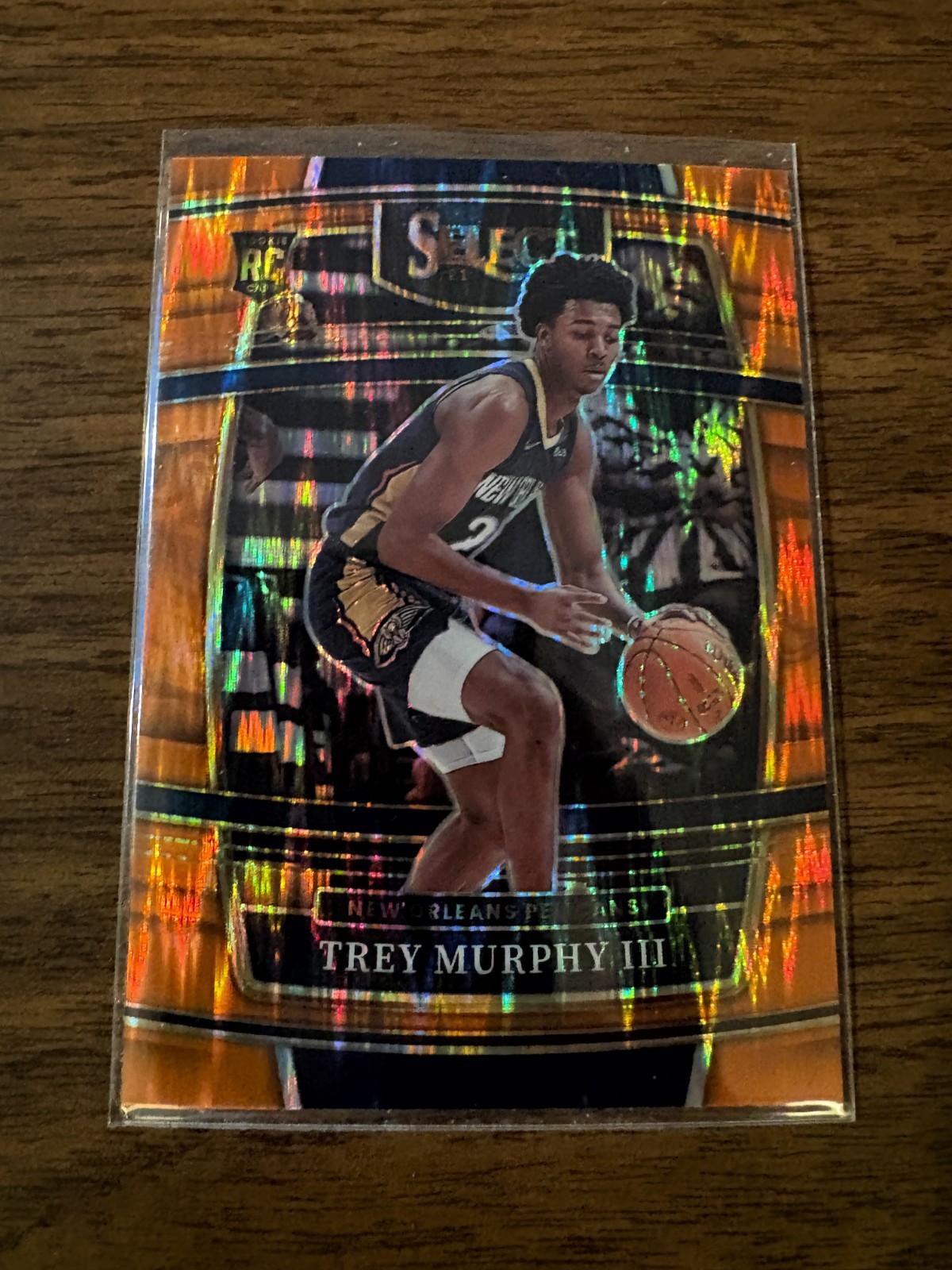 Trey Murphy III 2021-22 Panini Select Orange Flash Prism #46 Pelicans Rookie RC