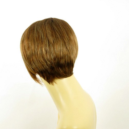 Perruque femme courte Châtain Cuivré Méché Blond Clair YASMINE 6BT27B - Imagen 5 de 8