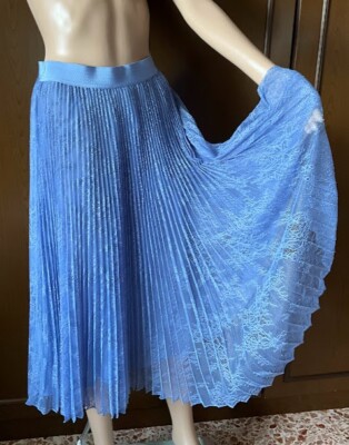 Lochrock mit Falten MAX&Co. von Max Mara Woman, Farbe blau, Gr. M Gonna