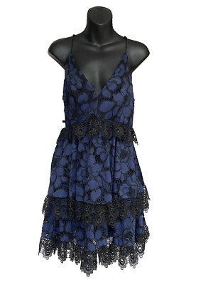 Kendall + Kylie Whimsigoth Dress Womn XS Lace Embroidery Fairygrunge Corset
