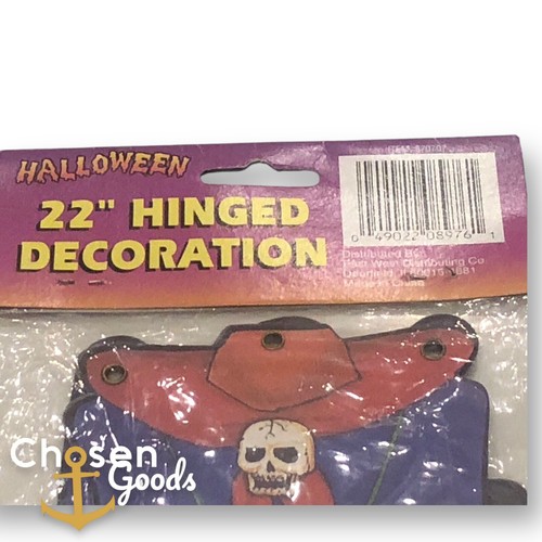Vintage Halloween Bisagras Bruja Gato Troquelado Decoración Retro Años 90 Sin Abrir - Imagen 4 de 4