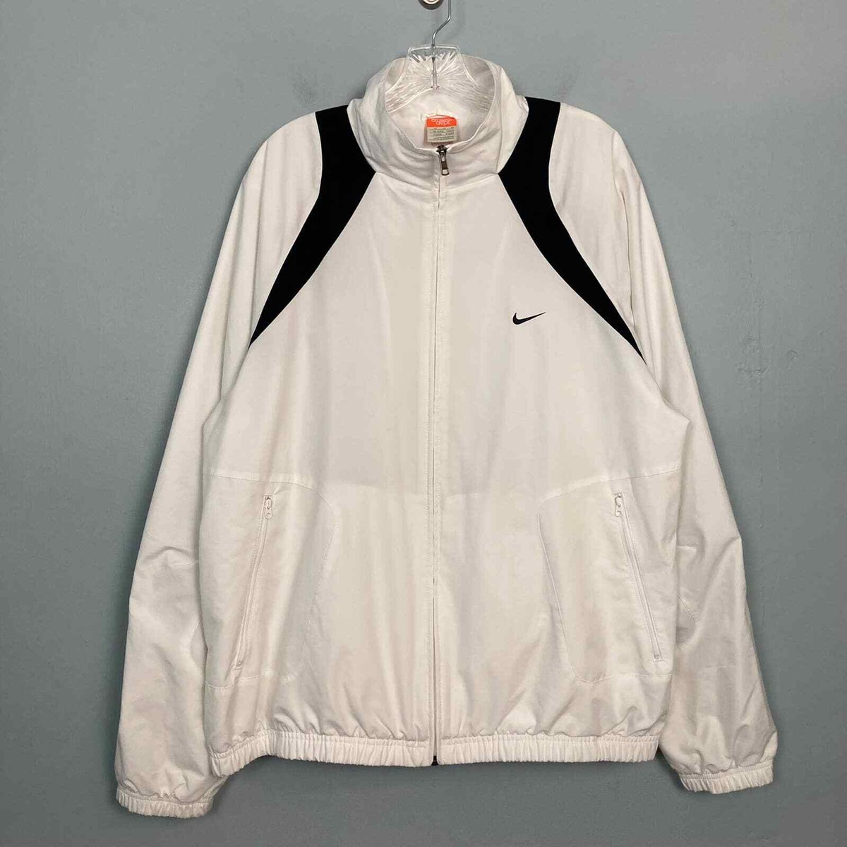 Vintage Nike The Athletic Dept. White and Navy Blue Full Zip Vintage Nike The Athletic Dept. White and Navy Blue Full Zip