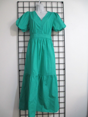 NEW" FRENCH CONNECTION  SIZE XS ==GREEN / LAYERED / FIT & FLARE MAXI DRESS  | eBay
