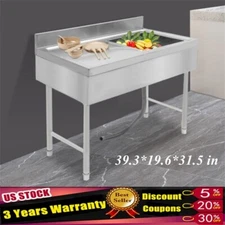 Freestanding Stainless Steel Sink Commercial Restaurant Sink Outdoor Sink