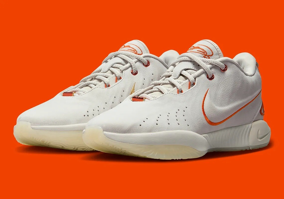 ナイキ レブロン21 ホワイト/オレンジ 29cm Nike LeBron 21 (XXI) Light Bone/Orange Mens Size US 9 Basketball