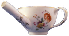 Antique 19thC English Porcelain Floral Invalid Infant Feeder England Coalport