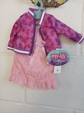 My Life As Pink Lace Dress Butterfly Jacket Outfit for 18" Doll NEW W/ Hanger