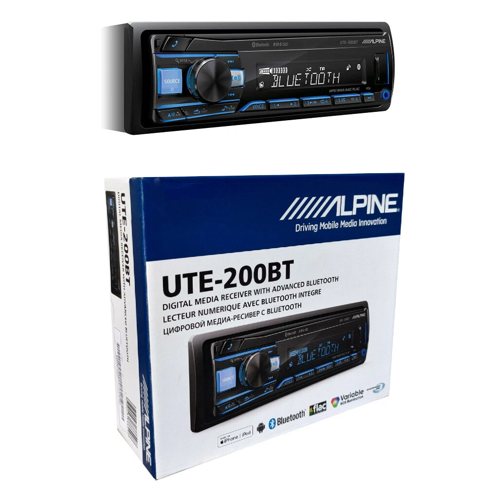 1 ALPINE UTE-200BT UTE200BT Car Stereo 1 Din Digital Media Receiver Stereo  USB