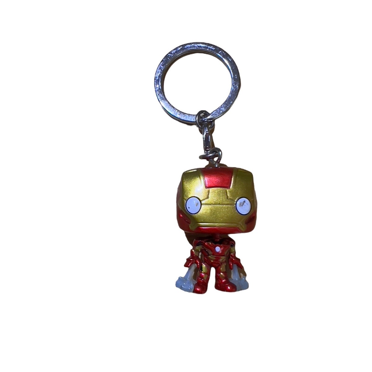 Marvel Avengers Endgame Iron Man Infinity Gauntlet Schlüsselanhänger – Roter Metall-Anhänger Mit Abnehmbarem Ring
