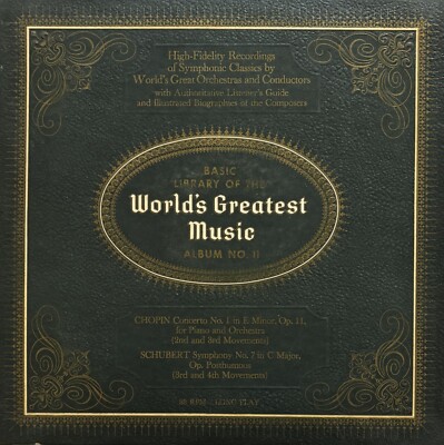 Basic Library of The World s Greatest Music Album No. 11Chopin  Schubert * NM