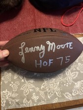 Lenny Moore Hall of Fame Signed Football