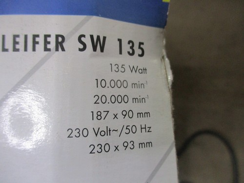 SCHWINGSCHLEIFER SW135 BONUS SANDER 135W 230V 187 X 90MM 20000RPM - EXCELLENT - Picture 9 of 20