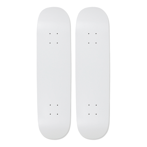 2 Blank Skateboard Decks - 8 in - Dip White w/Jessup Grip - Picture 2 of 5