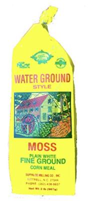 Moss Water Ground White Corn Meal 2 Lbs