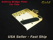 GOLD Bridge Plate for Fender Telecaster, Squier, Tele Style Guitars, Minor Marks