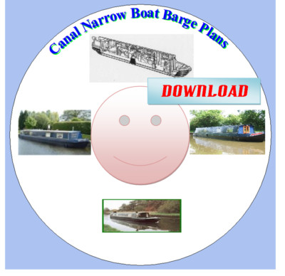 Barge Narrow Boat Kanalboot Full Size Compleat Plans