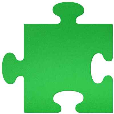 Hellgrünes Filz Puzzleteil - Deko Basteln 3-60 cm