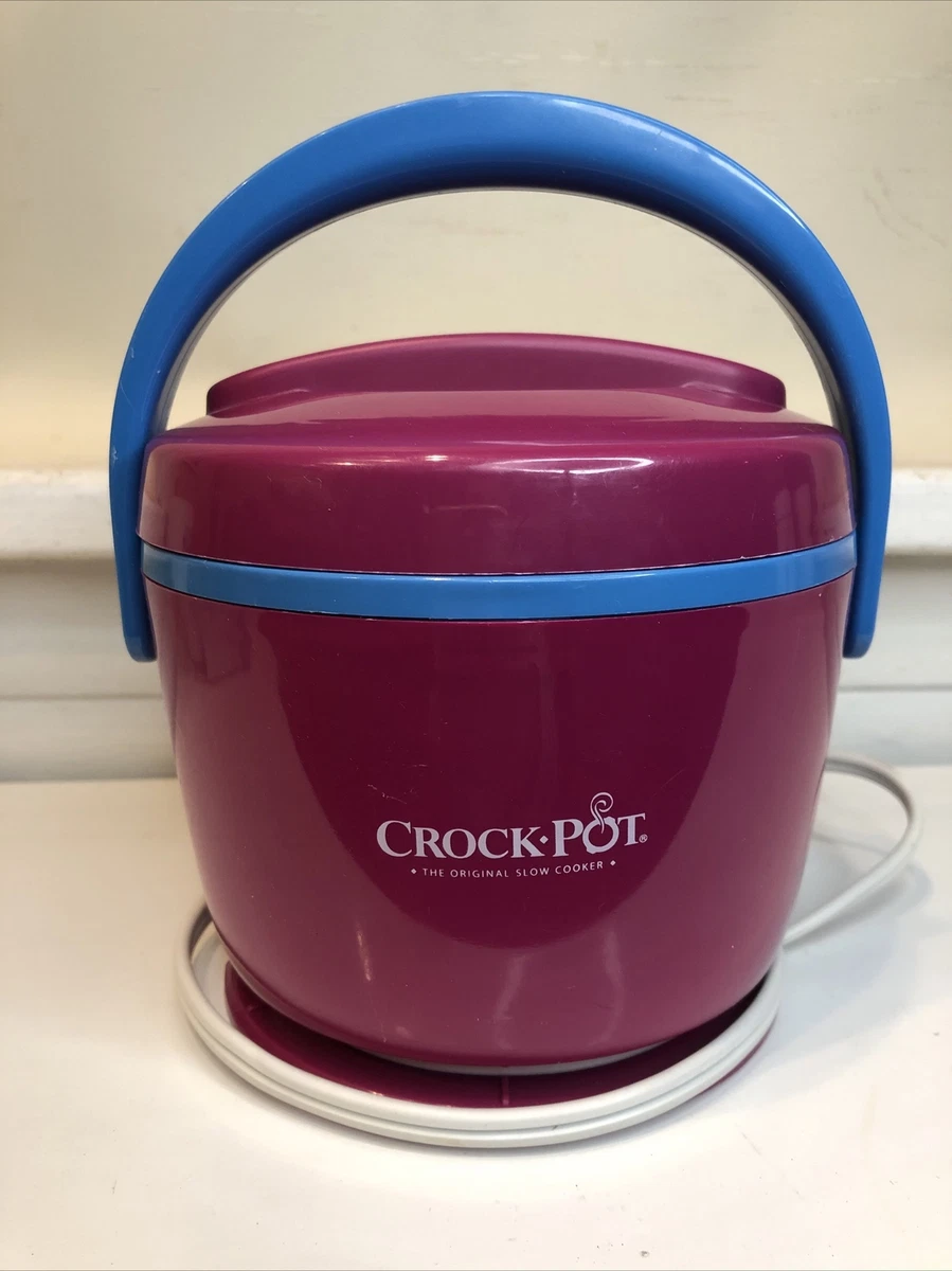 Crock-Pot 20 Ounce Lunch Crock Food Warmer Mini Travel Slow Cooker Pink  Blue