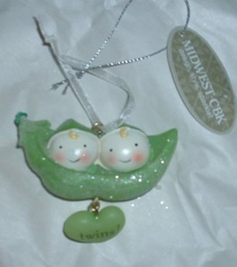 twin baby ornaments