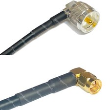 RFC195 UHF Male Angle to SMA MALE ANGLE Coax RF Cable USA-Ship Lot