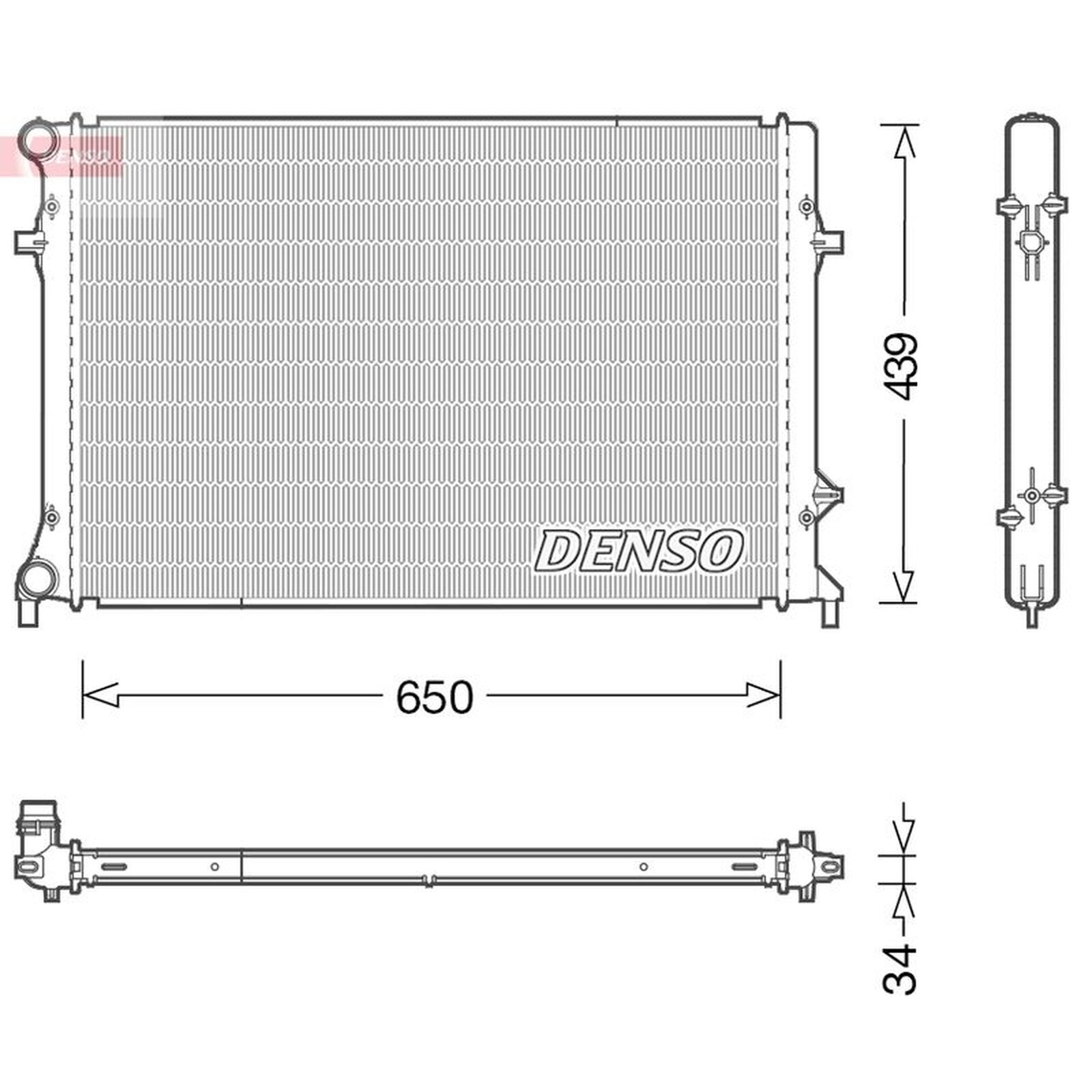 Denso Engine Cooling Radiator DRM32042 Precision Fit - OE Matching Quality