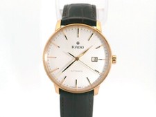 RADO Coupole Automatic Silver Dial Men's Watch Rose Case  41mm Leather Strap