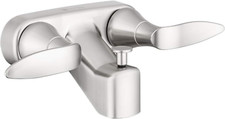 DF-SA110LH-SN RV Tub  Shower Faucet Valve Diverter with Winged Levers Brushed