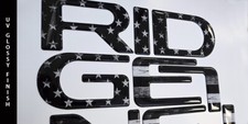 Tailgate Raised Letters Fits Honda Ridgeline 2024 2025 Glossy Rustic Black Flag