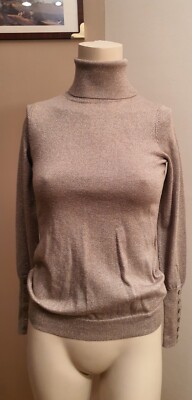 Lauren Pullover Rollkragen Gold Damen Glitzer Pullover Langarm