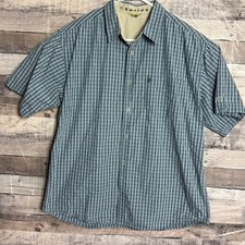 The North Face Mens A5 Series Shirt XL Blue Plaid Button Up Outdoors Hiking