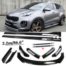 Front Bumper Spoiler Body Kit Side Skirtstrut Glossy Black For Kia Sportage Front Bumper Spoiler Body Kit Side Skirtstrut Glossy Black For Kia Sportage