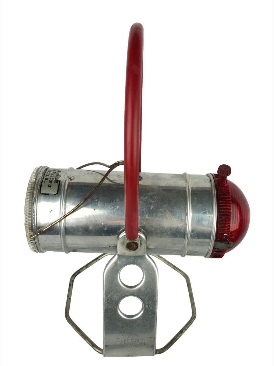 Vintage Snap It Dual Beam Flashing Lantern Red Emergency Light